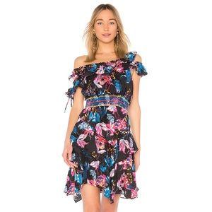Tanya Taylor Meegan Dutch Floral Colorful Mini Dress $575